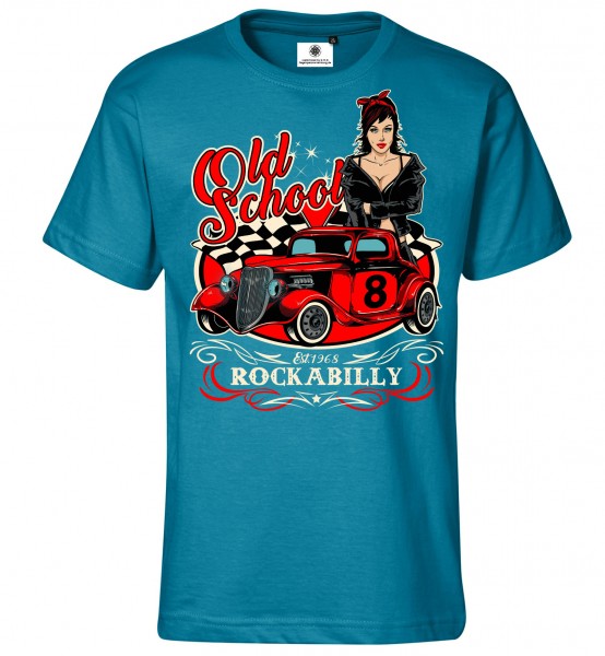 Bedrucktes Herren Old School T-Shirt Rockabilly Hot Rods