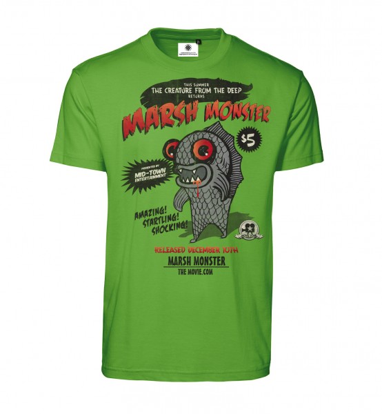 Bedrucktes Herren Horror T-Shirt Marsh Monster