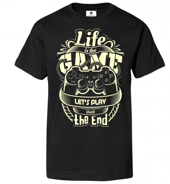Bedrucktes Herren Zocker T-Shirt Life is the Game