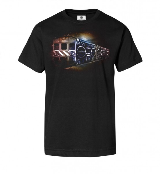 Bedrucktes Herren Streetwear T-Shirt Ghettoblaster Train