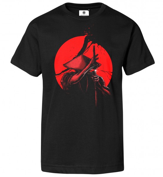 Bedrucktes Herren Schwertkampf T-Shirt Samurai