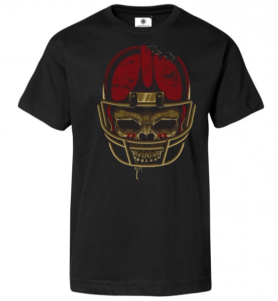 Bedrucktes Herren T-Shirt American Football Skull