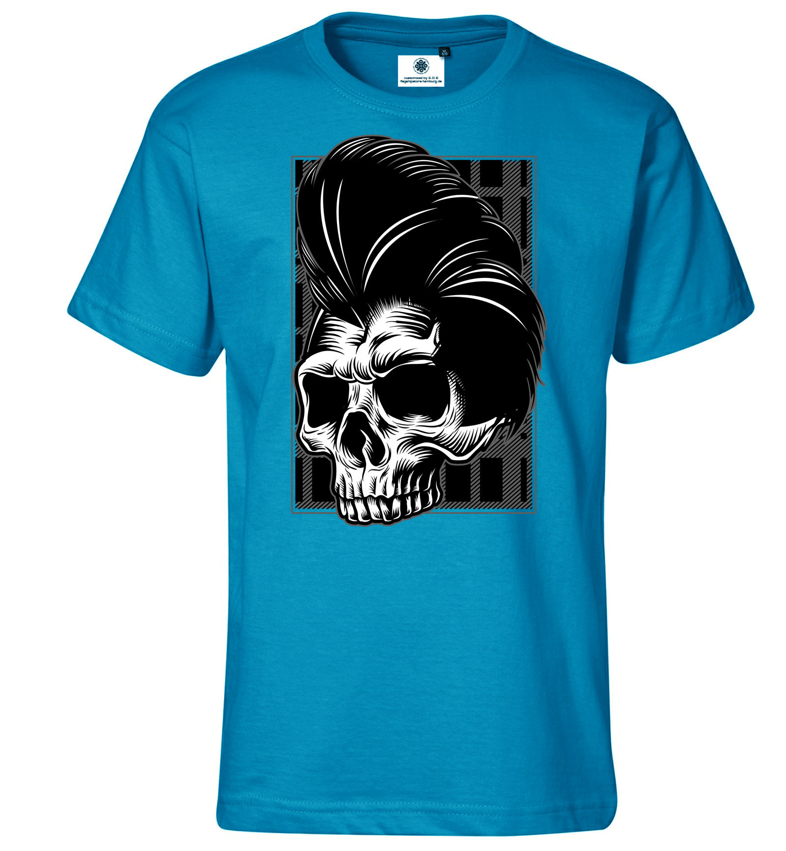 Bedrucktes Herren Rock N Roll T Shirt Rockabilly Skull Flagshipstore Hamburg