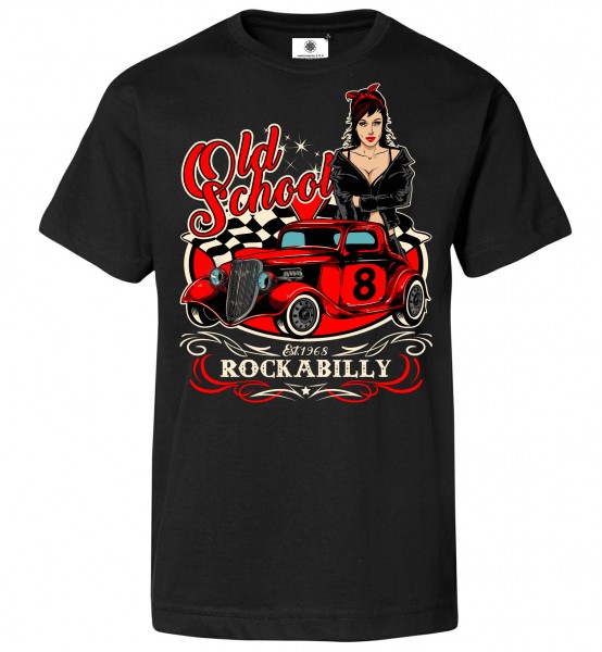 Chemise Homme Rockabilly Psychobilly à Motif Skull Et Hot Rods - Jean - Neuf Sans étiquette