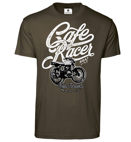 Bedrucktes Herren Retro Motorrad Biker T-Shirt Cafe Racer