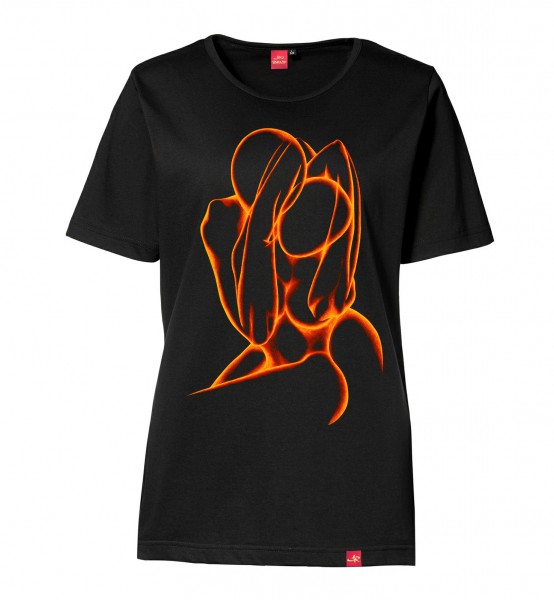 Damen T-Shirt "Silhouette of Passion" (red/black)