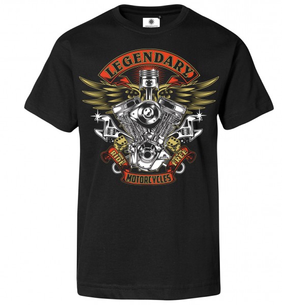 Bedrucktes Herren Biker T-Shirt Legendary Motorcycles