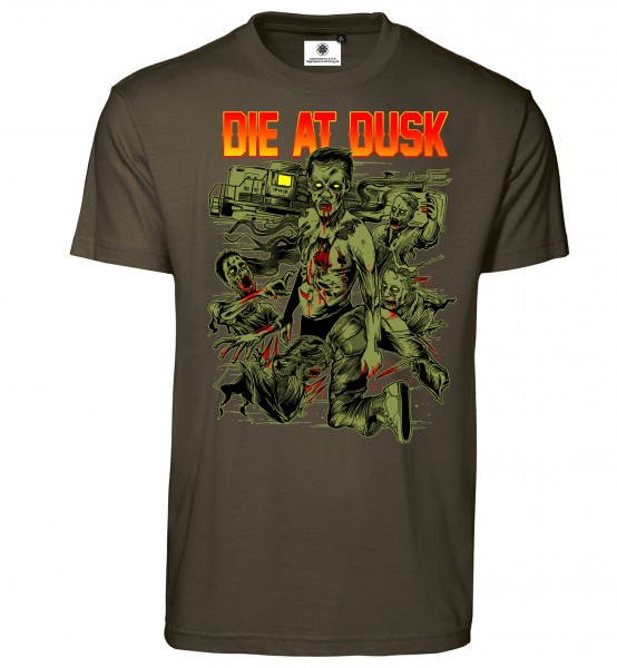 Bedrucktes Herren Zombie T-Shirt Die at Dusk