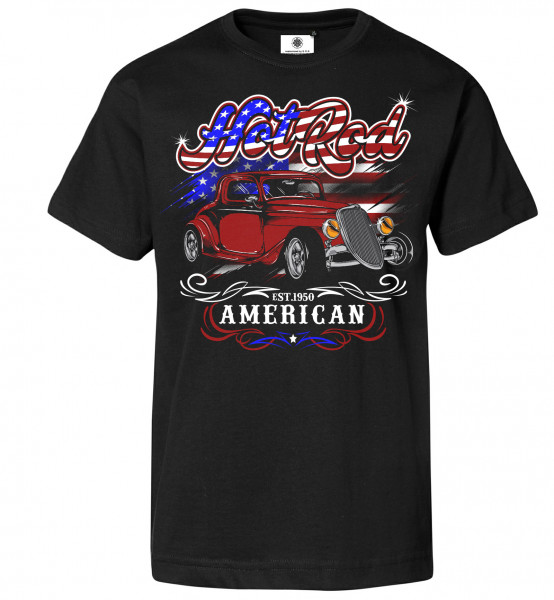 Bedrucktes Herren Oldtimer T-Shirt Hot Rod USA