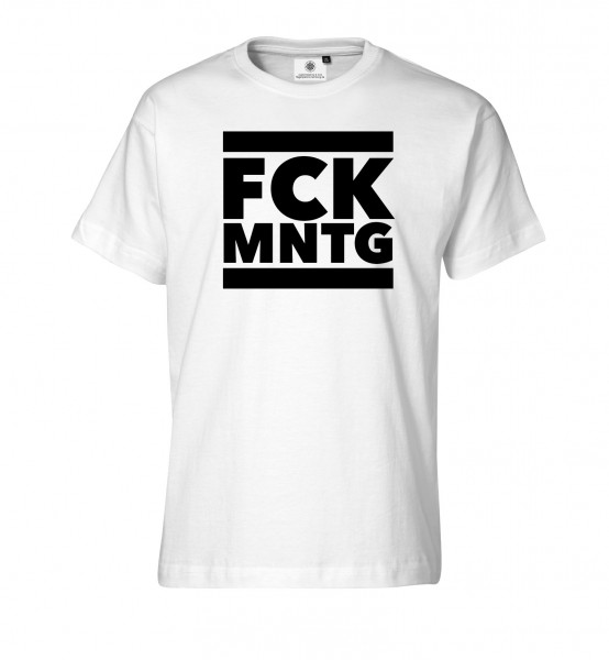 Bedrucktes Herren T-Shirt mit Spruch FCK MNTG