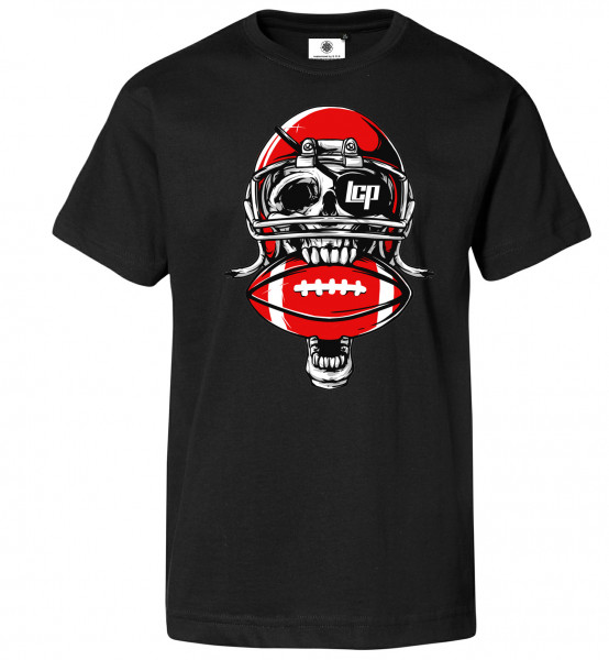 Bedrucktes Herren Fan T-Shirt American Skull Football