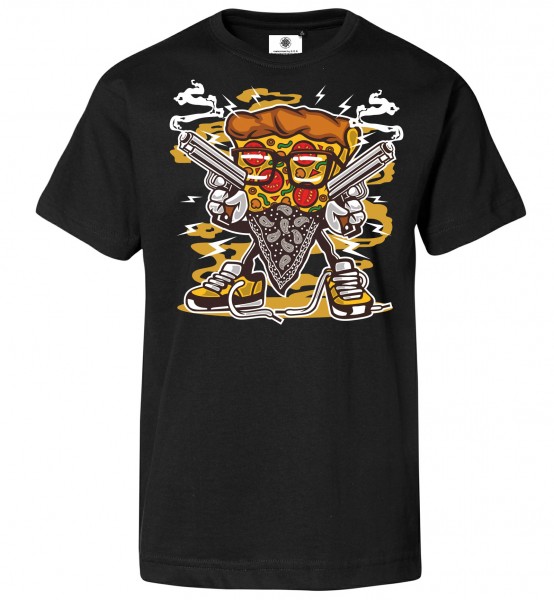 Bedrucktes Herren Fun T-Shirt Pizza Gangster