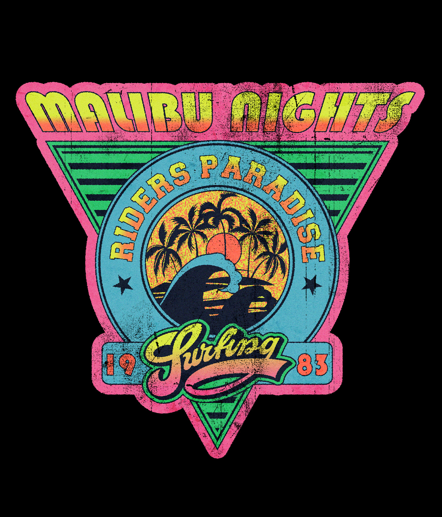 Bedrucktes Herren T-Shirt Malibu Nights 