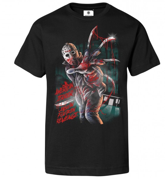 Bedrucktes Herren Freitag der 13. T-Shirt Jason American Terror