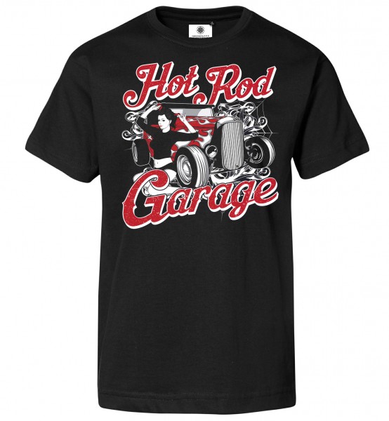 Bedrucktes Herren Oldschool T-Shirt Hot Rod Garage