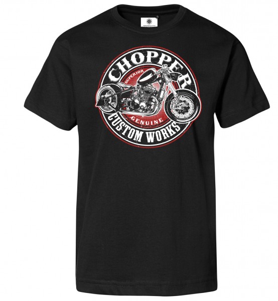 Bedrucktes Herren Rocker T-Shirt Chopper Custom Works
