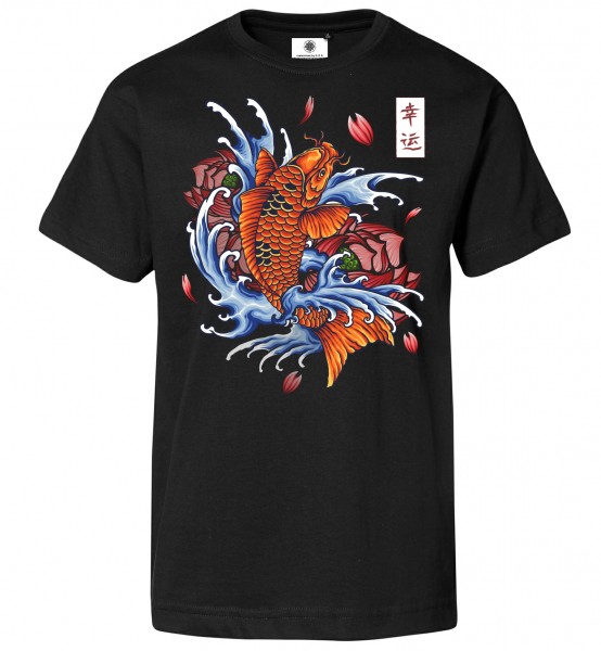 Bedrucktes Herren T-Shirt Japanese Koi Tattoo