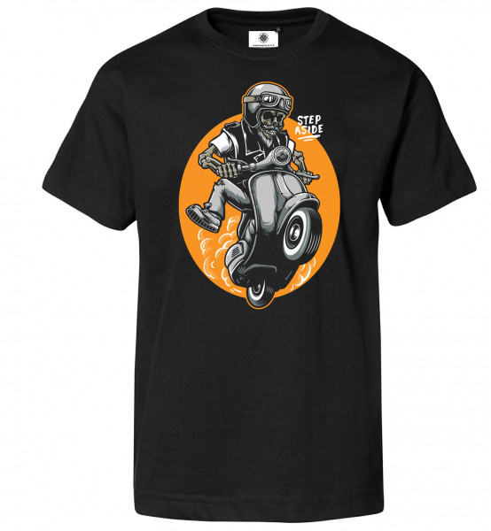 Bedrucktes Herren Vespa Lambretta T-Shirt Scooter Skull