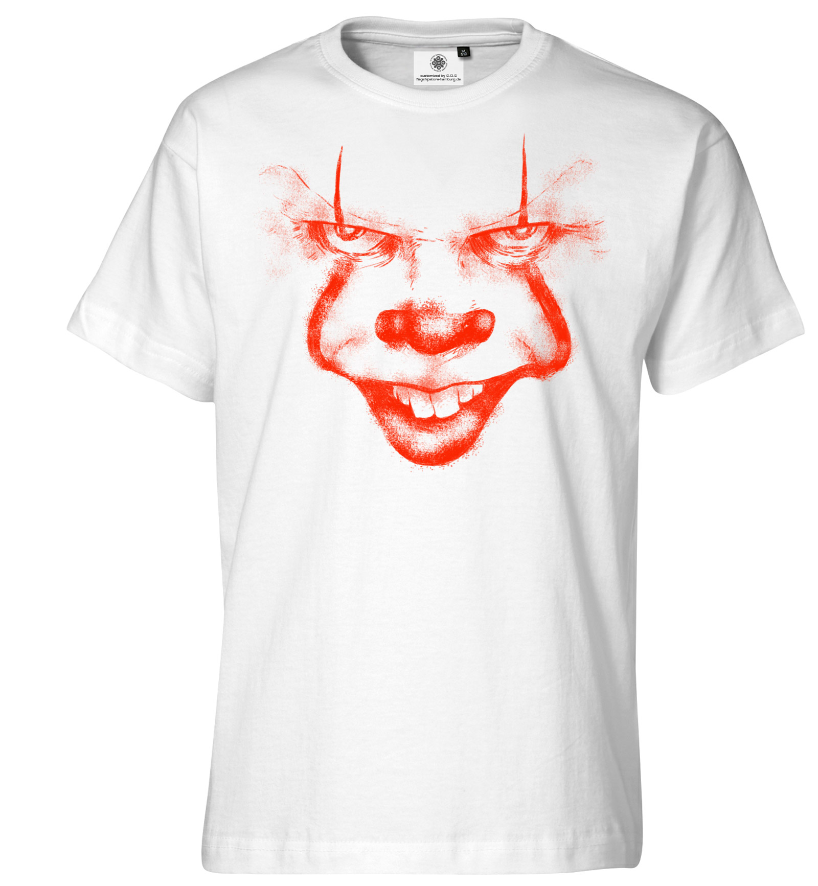 Herren Unisex T-Shirt Sensenmann-Booh Horror spook Spuk Funshirt Fasching 