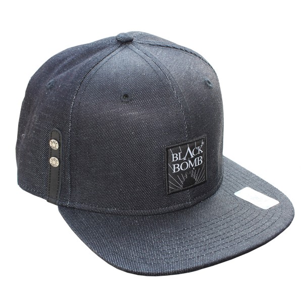 Black Bomb {Explo} Snapback Cap Denim