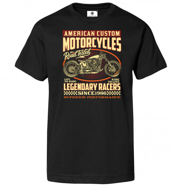 Bedrucktes Herren Retro T-Shirt American Custom Motorcycles