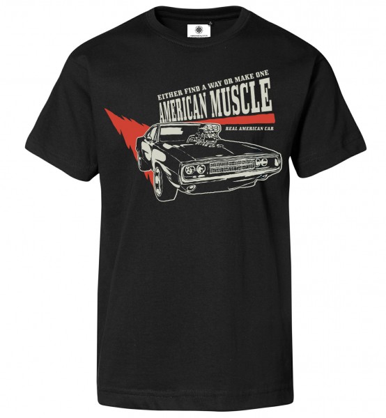 Bedrucktes Herren Big Block T-Shirt American Muscle Car