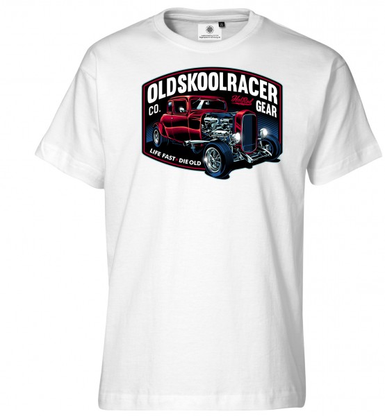 Bedrucktes Herren Hot Rod T-Shirt Oldskool Racer