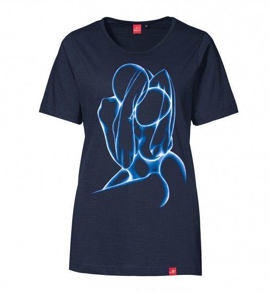 Damen T-Shirt "Silhouette of Passion" (blue/navy)