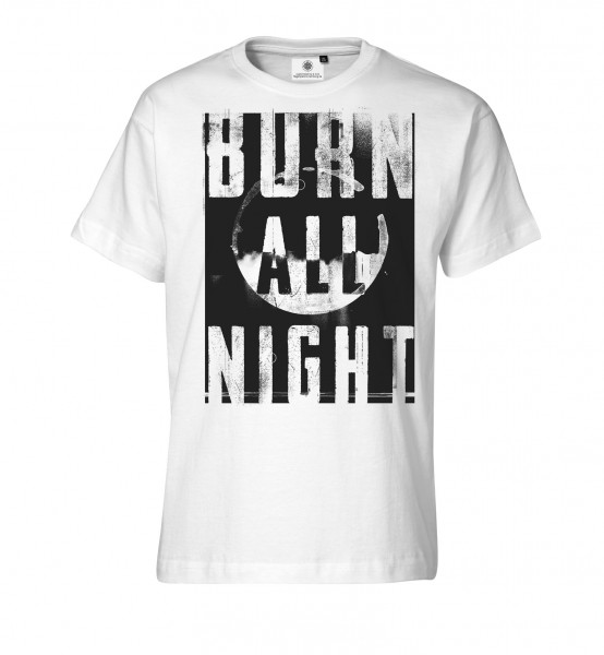 Bedrucktes Herren Streetwear T-Shirt Burn all Night