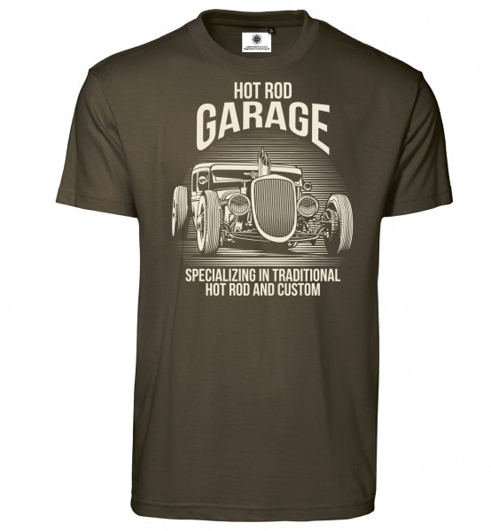 Bedrucktes Herren Oldschool T-Shirt Traditional Hot Rod Garage