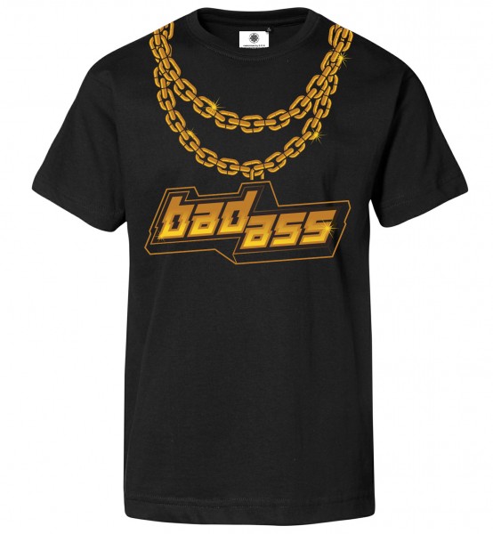 Bedrucktes Herren Ghetto Hip Hop Streetwear T-Shirt Bad Ass