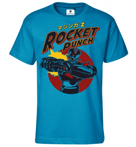 Bedrucktes Herren Manga Retro T-Shirt Rocket Punch