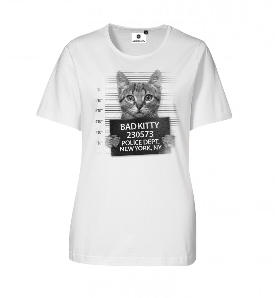 Bedrucktes Damen T-Shirt mit Motiv Bad Kitty