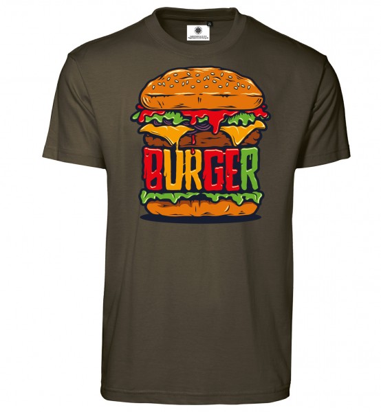 Bedrucktes Herren Fast Food T-Shirt Burger