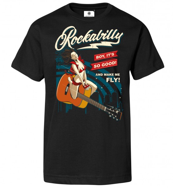 Bedrucktes Herren Vintage T-Shirt Rockabilly PinUp