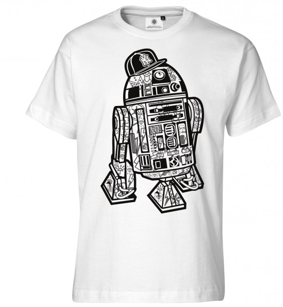 Bedrucktes Herren Streetwear T-Shirt R2D2 Streetart
