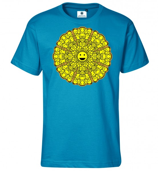 Bedrucktes Herren Streetwear T-Shirt Mandala Emoji