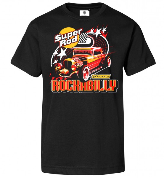 Bedrucktes Herren Super Hot Rod T-Shirt Rockabilly