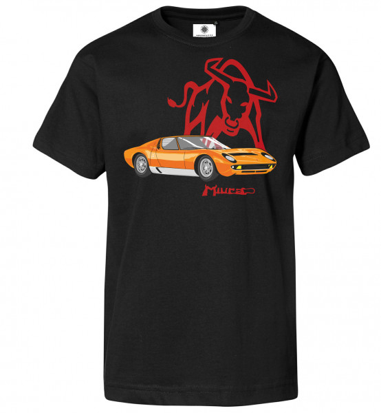 Bedrucktes Herren Lamborghini T-Shirt Miura