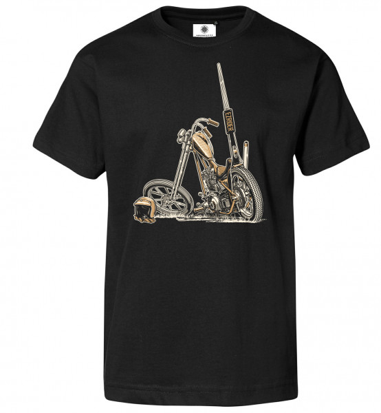 Bedrucktes Herren Biker T-Shirt Shovelhead Chopper