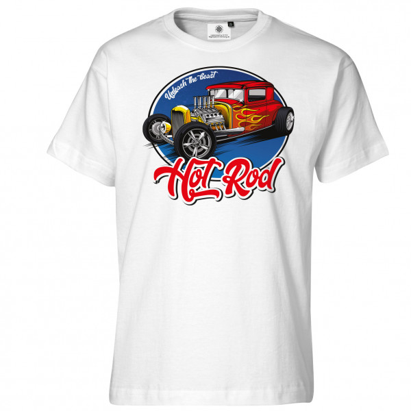 Bedrucktes Herren Hot Rod T-Shirt Unleash the Beast