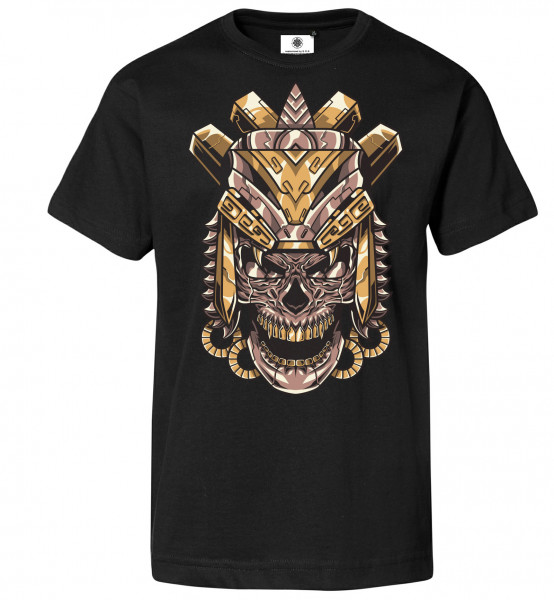 Bedrucktes Herren Rocker T-Shirt Aztec Skull