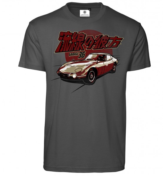 Bedrucktes Herren Sportwagen Oldtimer T-Shirt Toyota 2000 GT