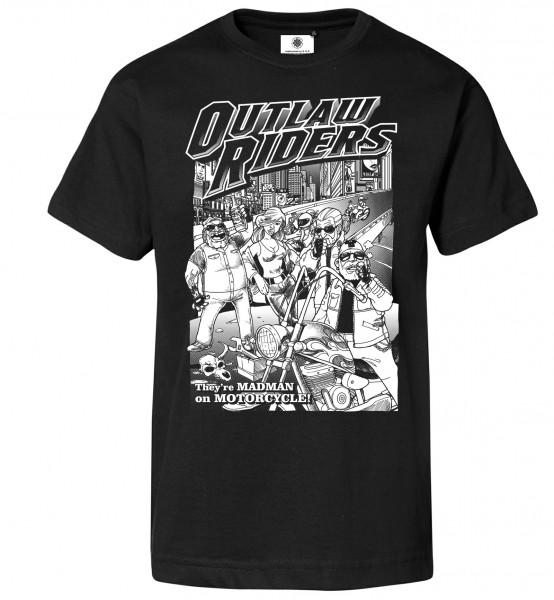 Bedrucktes Herren Biker T-Shirt Outlaw Riders