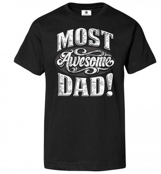 Bedrucktes Herren Vintage T-Shirt Most Awesome Dad