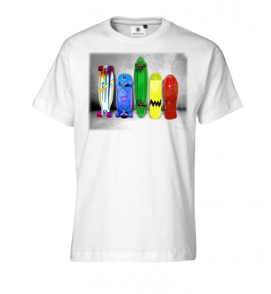 Bedrucktes Herren Skater T-Shirt Skateboard Parade