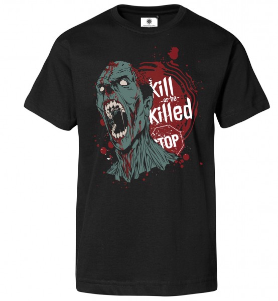 Bedrucktes Herren Zombie T-Shirt Kill or be Killed