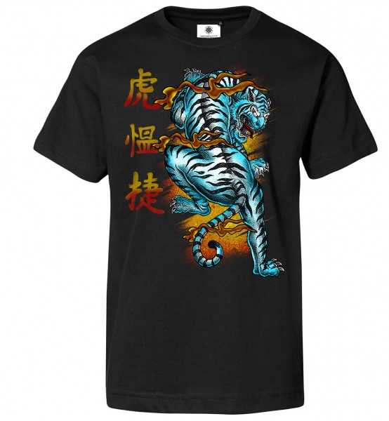 Bedrucktes Herren Urban Tattoo T-Shirt Japan Tiger